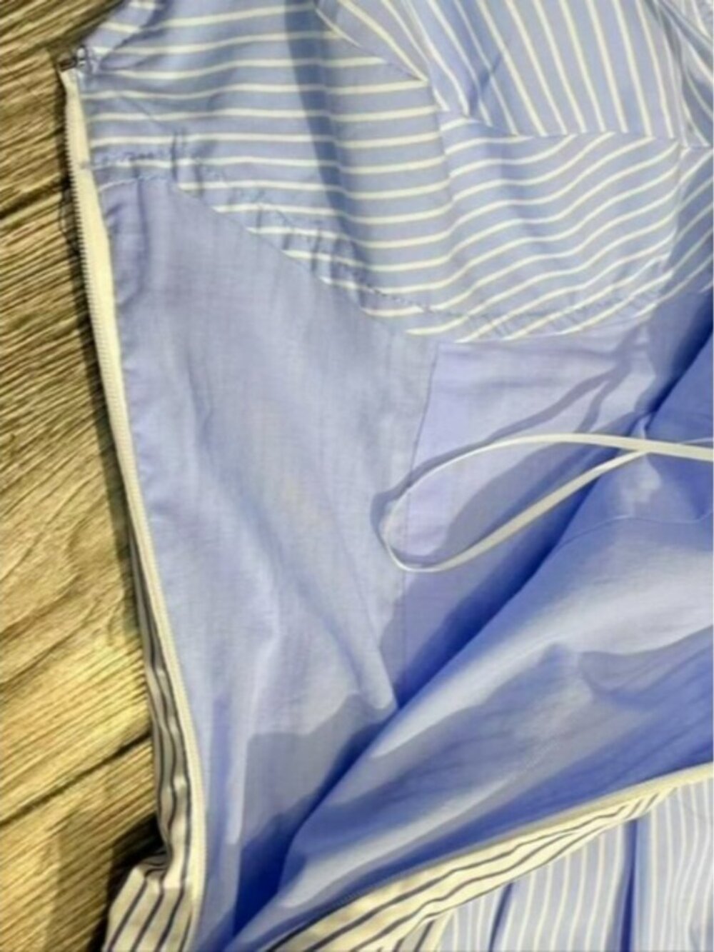 SIMKHAI Chamberlain paneled striped cotton-poplin midi dress - Picture 9 of 10